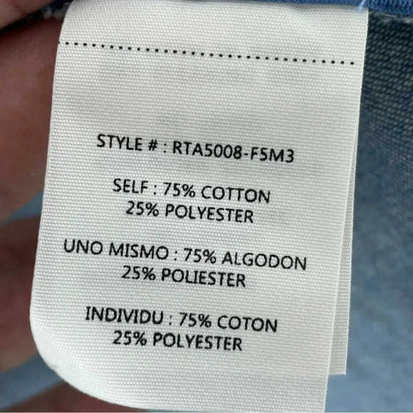 Ryu Size Large 3/4 Sleeve mini scatter dress Women's 8562 - Picture 6 of 10